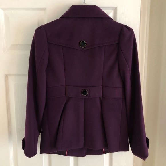 NEW Purple Pea Coat - Picture 3 of 5
